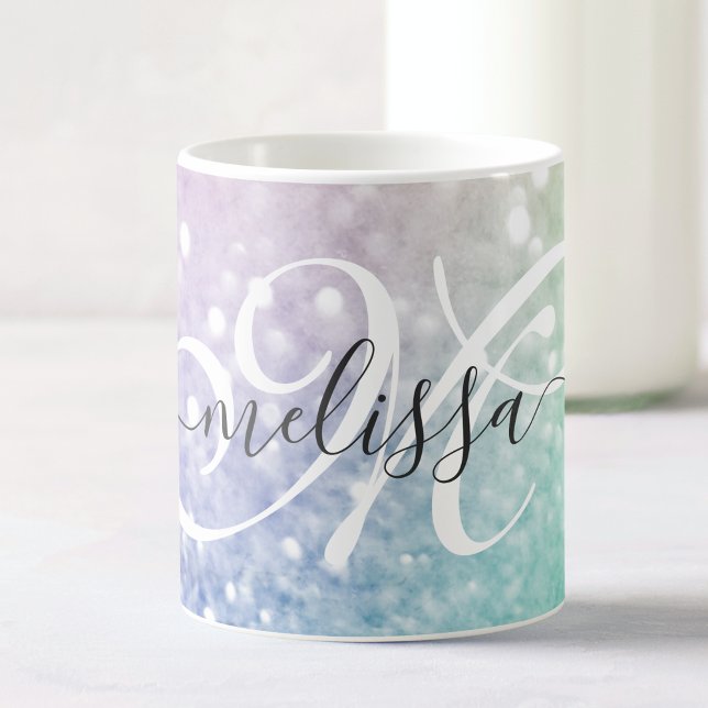 Taza De Café Purpurina Bokeh Glamoroso Elegante (Subido por el creador)