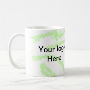 Taza De Café Purpurina brillante verde simple añada su número d