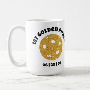 Taza De Café Purpurina de baloncesto de oro de rosca dorada per