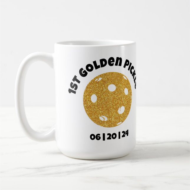 Taza De Café Purpurina de baloncesto de oro de rosca dorada per (Izquierda)