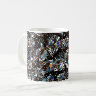 Taza De Café Purpurina de diamantes Sparkle Elegant