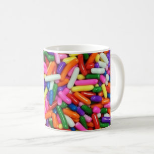 Taza De Café Purpurina de Dulces Coloridos