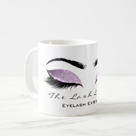 Taza De Café Purpurina de Eyelash Extender Beauty Studio
