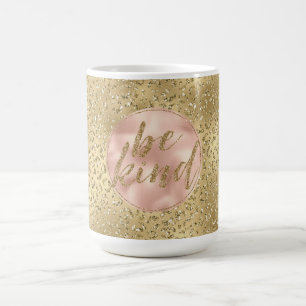 Taza De Café Purpurina de oro Leopard Imprimir Rosa de Rubor Se