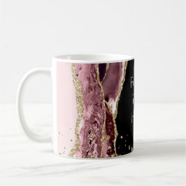 Taza De Café Purpurina de oro Rosa negro rosa de Rubor