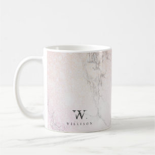 Taza De Café Purpurina de rosa de mármol personalizado
