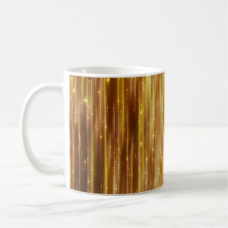Taza De Café Purpurina Dorado: Brillante Resumen De Fondo.