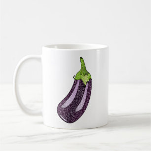 Taza De Café Purpurina Eggplant
