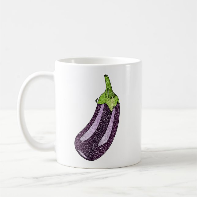 Taza De Café Purpurina Eggplant (Izquierda)