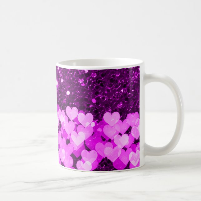Taza De Café Purpurina falso de Purple Hearts (Derecha)