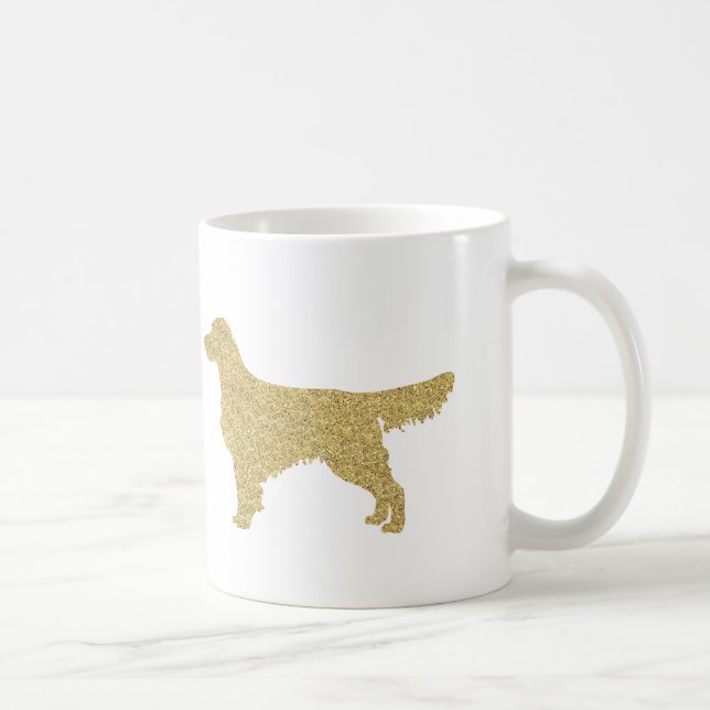 Taza De Café Purpurina Golden Retriever Mug (Derecha)