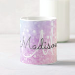 Taza De Café Purpurina irlandés Glam Colorful personalizado<br><div class="desc">Personalice fácilmente este elegante y colorido patrón de purpurina bokeh con su nombre personalizado y/o monograma.</div>