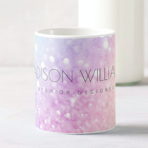 Taza De Café Purpurina irlandés Glam Colorful personalizado