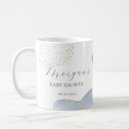 Taza De Café Purpurina mágico Resumen Monograma Baby Shower