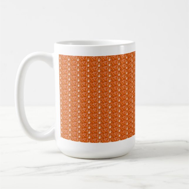 Taza De Café Purpurina Naranja Mug (Izquierda)