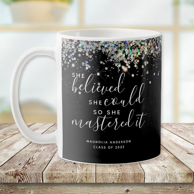 Taza De Café Purpurina negra que creía que podía ser dueña (Subido por el creador)