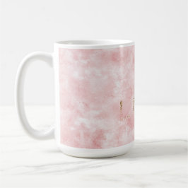 Taza De Café Purpurina Oro Rosa Corazón de Amor