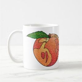 Taza De Café Purpurina Peach