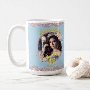 Taza De Café Purpurina Princesa de Fairytale Sweet dieciséis