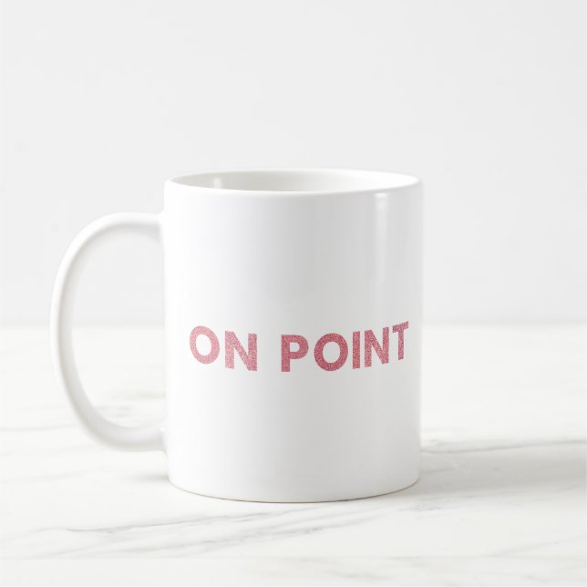Taza De Café Purpurina Punto Moda Giratoria Rosa Moderna (Izquierda)