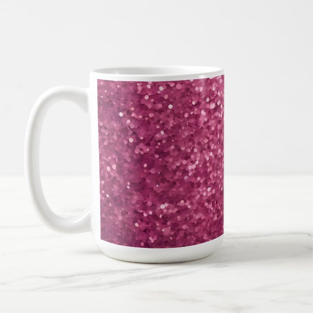 Taza De Café Purpurina rosa Luxe Glam (Izquierda)