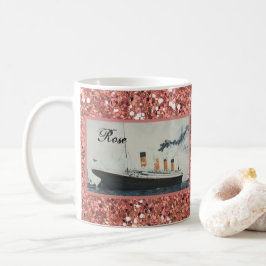 Taza De Café Purpurina Rosa Titanic Personalizado Girona