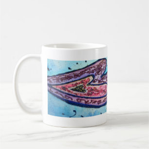 Taza De Café Purpurina rosado Personalizado de corazón morado c