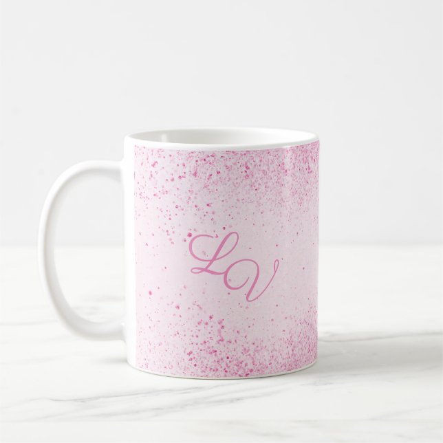 Taza De Café Purpurina rosado Shimmery Dust (Izquierda)