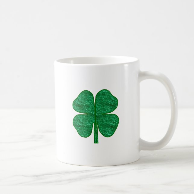 Taza De Café purpurina shamrock (Derecha)