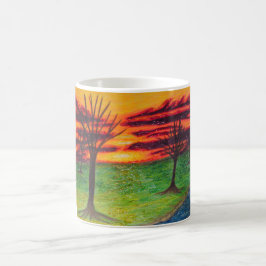 Taza De Café Purpurina Sunset Mug