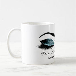 Taza De Café Purpurina Verde azulado de Eyelash Extender Beauty