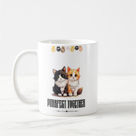 Taza De Café  Purrfect Together – Cute Cat Couple 