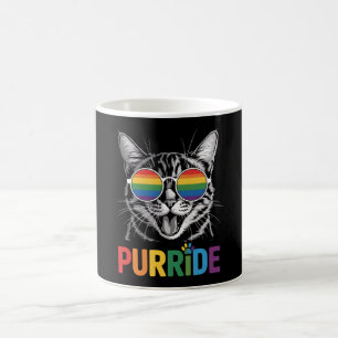 Taza De Café Purride Cat Gay Lesbian Rainbow LGBTQ Ally Orgullo