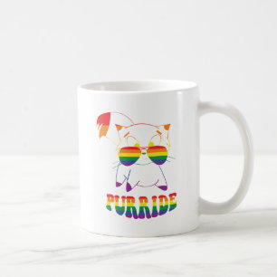 Taza De Café Purride   Gato gay lindo   Lesbiana   Arcoiris