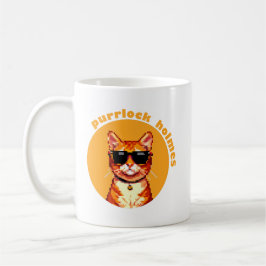 Taza De Café Purrlock Holmes Cat Coffee Mug