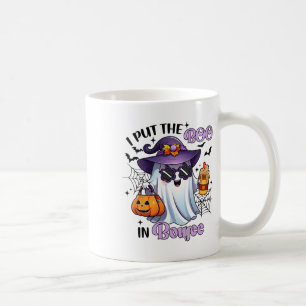 Taza De Café Puse El Boo En Boujee Funny Halloween Outfit Cos