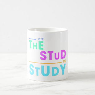 Taza De Café Puse el estudio en estudio - Gracioso diseño estud