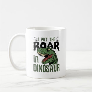 Taza De Café Puse el rugido en el amante divertido de los dinos