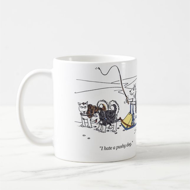 Taza De Café Pushy Dog Mug (Izquierda)