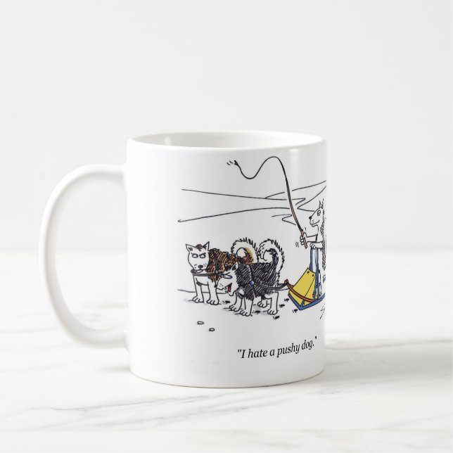 Taza De Café Pushy Dog Mug (Izquierda)