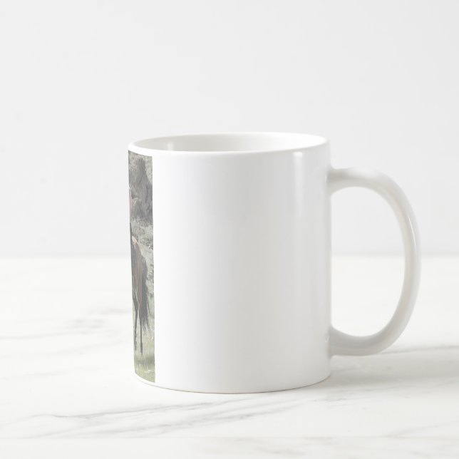 Taza De Café Putin descamisado monta un caballo (Derecha)
