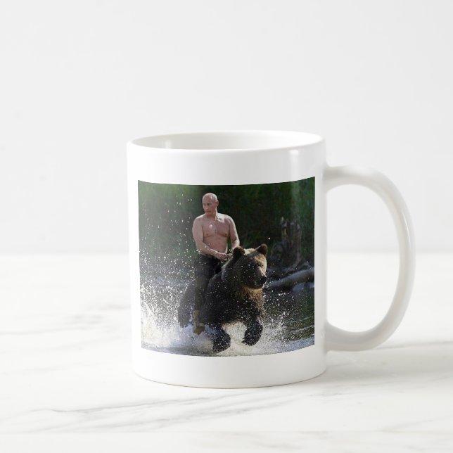 Taza De Café ¡Putin monta un oso! (Derecha)