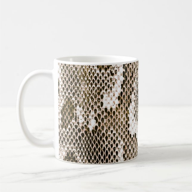 Taza De Café python skin, snake pattern, animal skin pattern de (Izquierda)