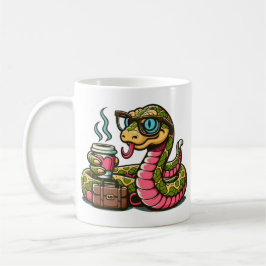 Taza De Café Python tomando café