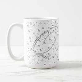 Taza De Café Q Monograma inicial Impresión de diamantes blancos