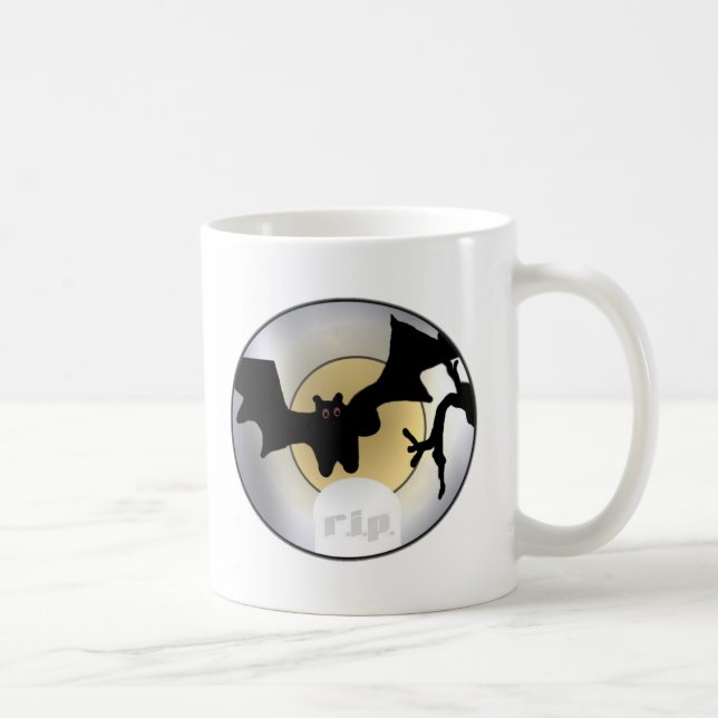 Taza De Café QEPD Bats de Halloween (Derecha)