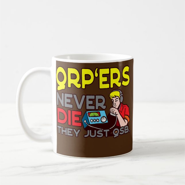 Taza De Café QRPers Funny Ham Radio Cita Hombres Mujeres (Izquierda)