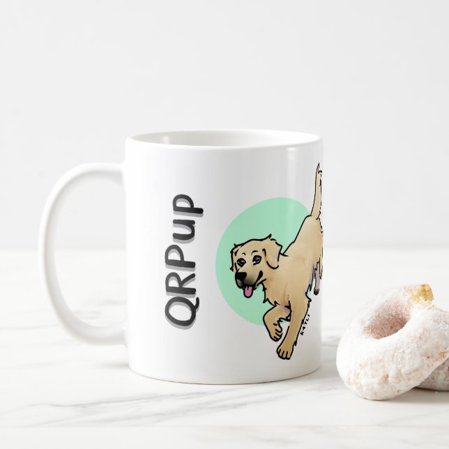 Taza De Café QRPup Cup - Golden  (Con donut)