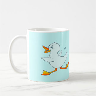 Taza De Café Quackers de pato azul claro