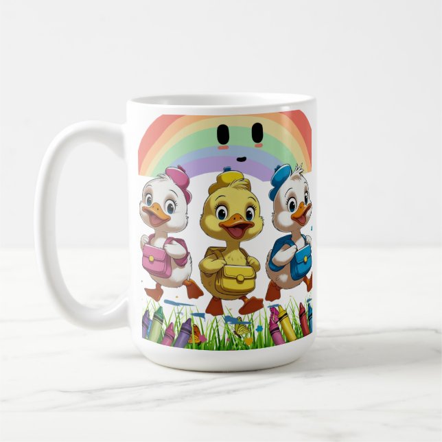 Taza De Café "Quacking into Kindergarten!" – Cute Duck Back-to- (Izquierda)